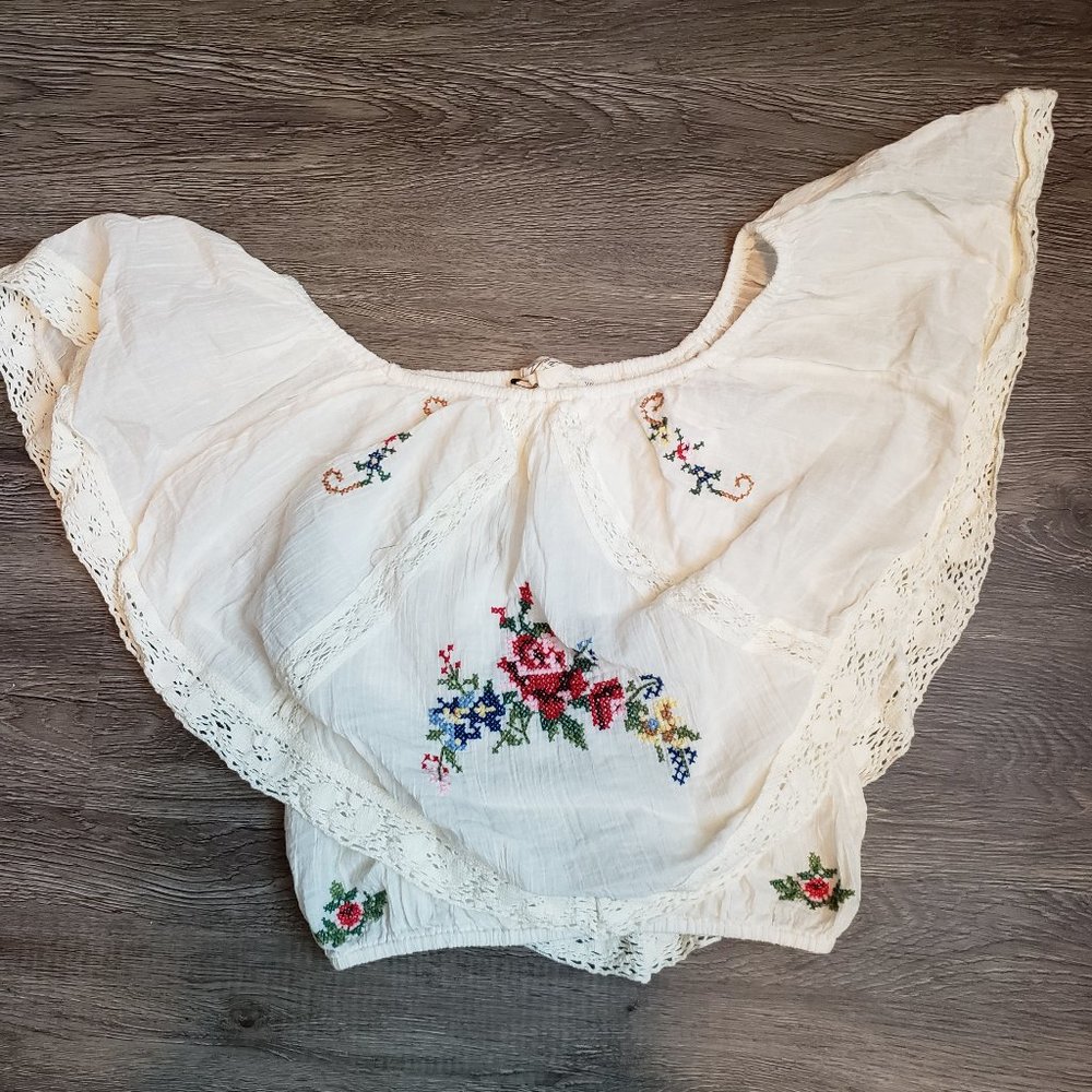 Boho top lace floral